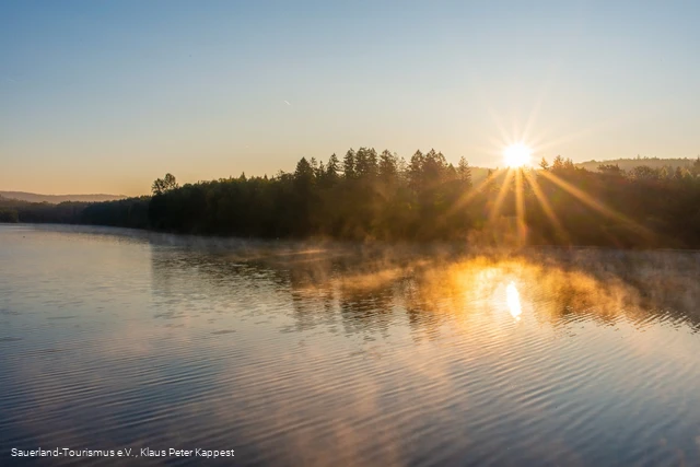 Morgennebel über dem Möhnesee
