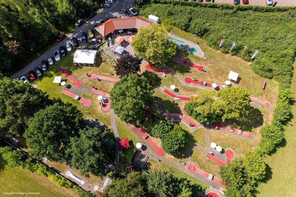 Minigolfanlage von oben Minigolfanlage von oben